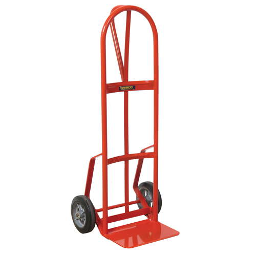 Hand Truck with Reinforced Noseplate - 126DRN-HB , P-Handle Handle, Steel, 51" Height, 800 lbs. Capacity Par Equipment