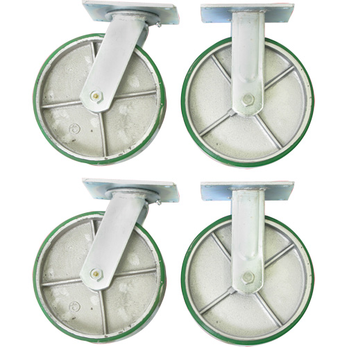 Jeu de roulettes de 8" pour chariots &agrave; plateforme Par Equipment
