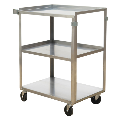 Shelf Carts, 3 Tiers, 15-1/2" W x 32-1/8" H x 24" D, 300 lbs. Capacity Par Equipment