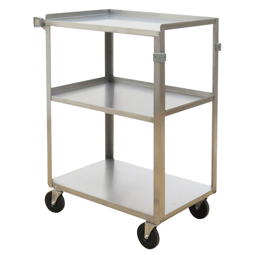 Shelf Carts, 3 Tiers, 15-3/4" W x 32" H x 24" D, 500 lbs. Capacity Par Equipment