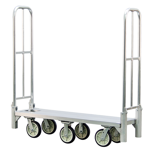 Chariot de livraison en vrac pliant en aluminium U-Boat, 18" la x 61" lo, 1200 lb cap, Roues Polyur&eacute;thane Par Equipment