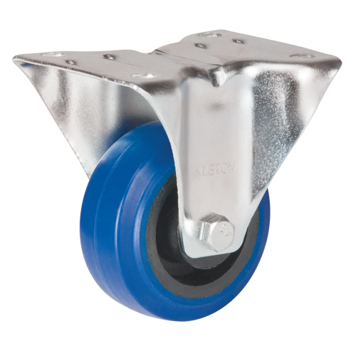 Blue Caster, Rigid, 3" (76 mm), Rubber, 285 lbs. (129 kg.) Par Equipment