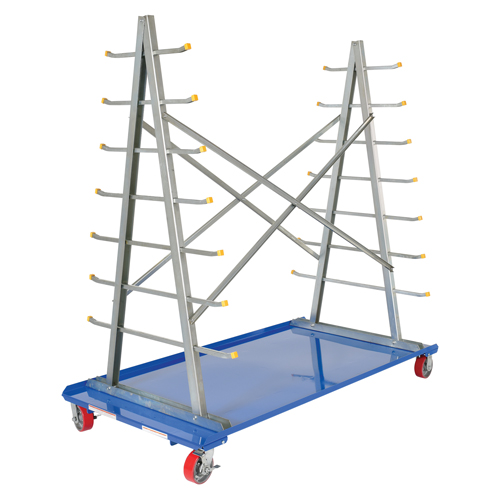 A-Frame Bar & Pipe Cart, Steel, 36-3/4" W x 73-3/4" D x 72-1/2" H, 2000 lbs. Capacity Par Equipment