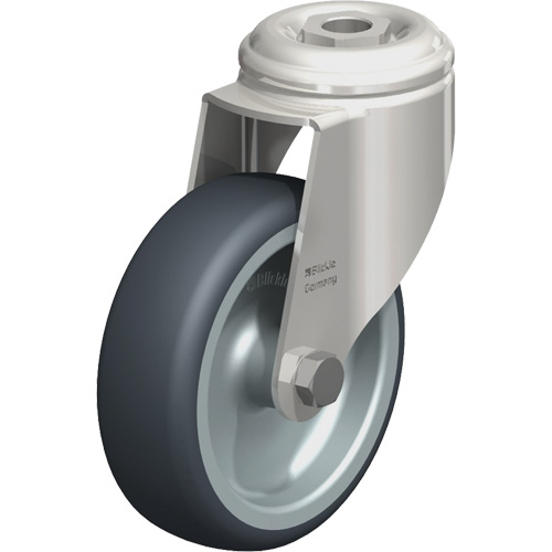 Stainless Steel Thermoplastic Elastomer Caster, Swivel, 4" (102 mm) Dia., 240 lbs. (108 kg.) Capacity Par Equipment