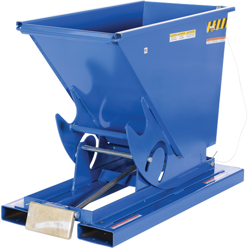 Conteneur autobasculeur, Acier, 1/3 vg³, Bleu Par Equipment