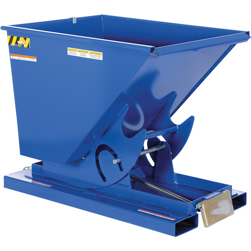 Self-Dumping Hopper, Steel, 1/2 cu.yd., Blue Par Equipment