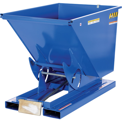 Self-Dumping Hopper, Steel, 1/2 cu.yd., Blue Par Equipment