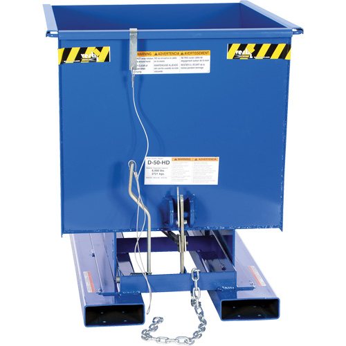 Self-Dumping Hopper, Steel, 1/2 cu.yd., Blue Par Equipment