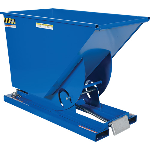 Conteneur autobasculeur, Acier, 3/4 vg³, Bleu Par Equipment