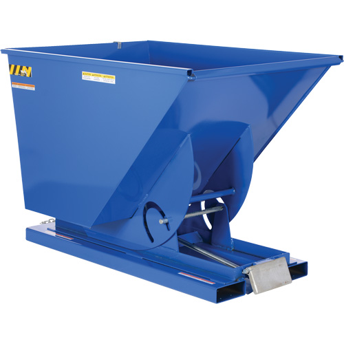 Conteneur autobasculeur, Acier, 1-1/2 vg³, Bleu Par Equipment