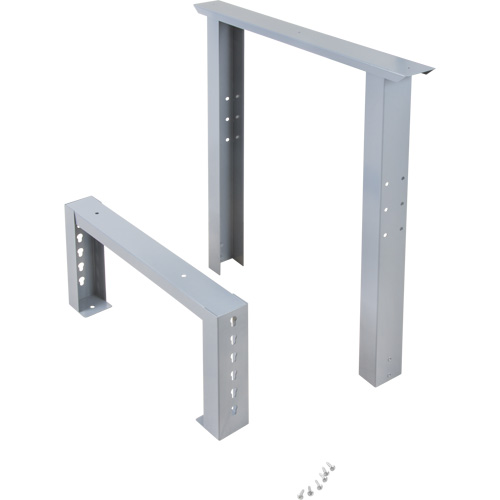 Pattes d'&eacute;tabli pour service industriel, Acier, 24" p x 34" h, Simple Par Equipment