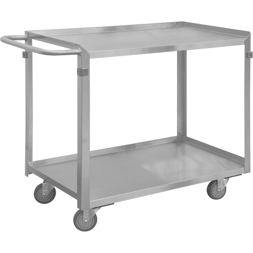 Chariot avec tablettes de calibre industriel, 2 Tiers, 22-1/2" la x 34" h x 54-7/16" p, Capacit&eacute; 600 lb Par Equipment