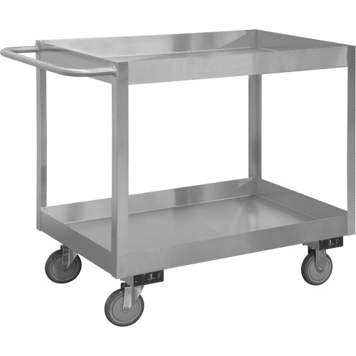 Chariot avec tablettes de calibre industriel, 2 Tiers, 24-1/8" la x 35" h x 42" p, Capacit&eacute; 1200 lb Par Equipment