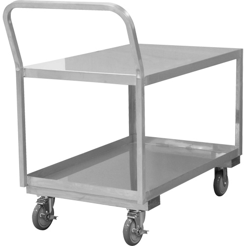 Industrial Grade Low Profile Shop Cart, 2 Tiers, 24-1/8" W x 40-3/4" D x 38-1/8" H, 1200 lbs. Cap. Par Equipment