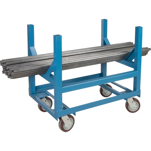 Pipe & Bar Cradle Truck, 24" L x 24" W x 34" H, 2500 lbs. Capacity, Polyurethane Wheels Par Equipment