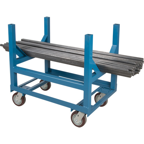 Pipe & Bar Cradle Truck, 24" L x 24" W x 34" H, 2500 lbs. Capacity, Polyurethane Wheels Par Equipment
