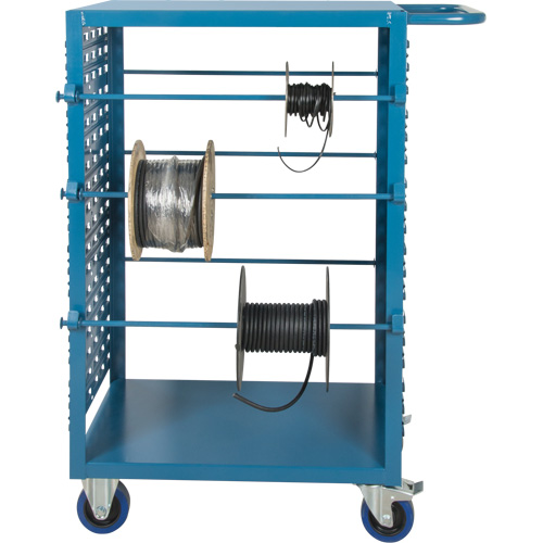 Chariot mobile pour mat&eacute;riaux bobin&eacute;s, Acier, 6 Montants, 21" la x 48" h x 38" p, Capacit&eacute; de 1200 lb Par Equipment