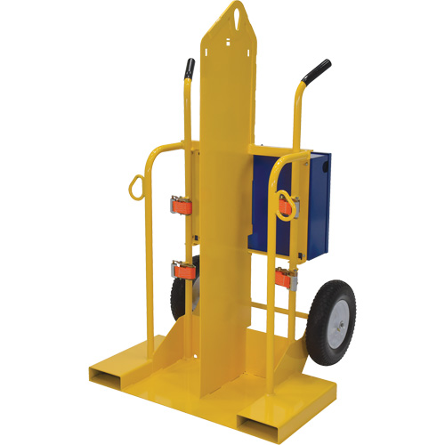 Chariot pour chalumeau et bouteille &agrave; gaz, Roues Rempli de mousse, Base de 24" la x 19-1/2" lo, 500 lb Par Equipment