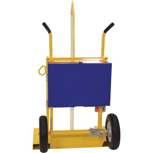 Chariot pour chalumeau et bouteille &agrave; gaz, Roues Rempli de mousse, Base de 24" la x 19-1/2" lo, 500 lb Par Equipment