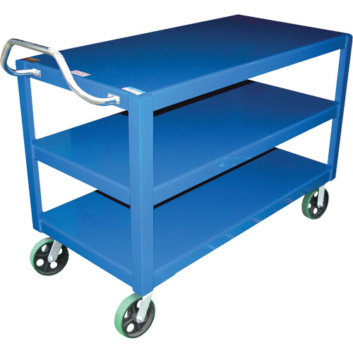 Ergo-Handle Cart, 4000 lbs. Capacity, Steel, 24-1/2" W x 41" H x 54-7/8" D, Lip Down Par Equipment
