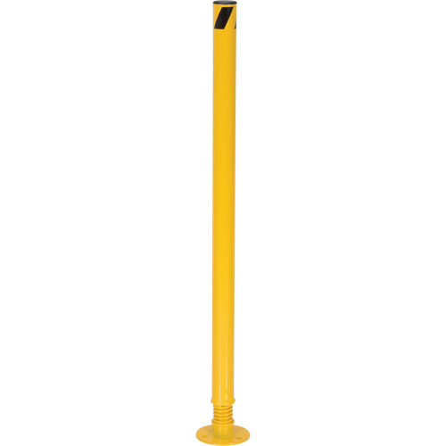 Borne de protection &agrave; ressort, Acier, 42" h x 2-1/8" la, Jaune Par Equipment