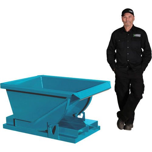 Conteneur autobasculeur, Acier, 1/4 vg³, Bleu Par Equipment