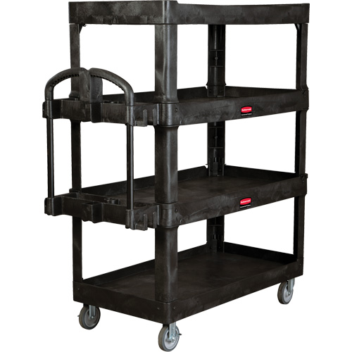 Heavy-Duty Ergo Utility Cart, 4 Tiers, 24-1/4" x 62-2/5" x 54-1/10", 700 lbs. Capacity Par Equipment