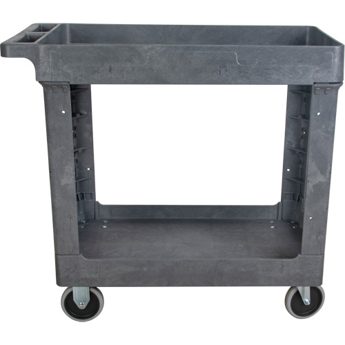 Chariot utilitaire pour l'entretien, 2 tiers, 16-1/2" x 32-1/2" x 34-1/2", Capacit&eacute; 550 lb Par Equipment