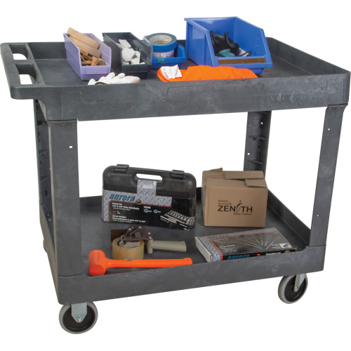 Chariot utilitaire pour l'entretien, 2 tiers, 24-5/8" x 32-1/2" x 40", Capacit&eacute; 550 lb Par Equipment