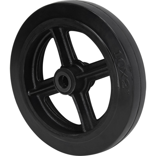 Mold-On Rubber Wheel, 10" (254 mm) Dia. x 2" (50.8 mm) W, 948 lbs. (430 kg) Capacity Par Equipment