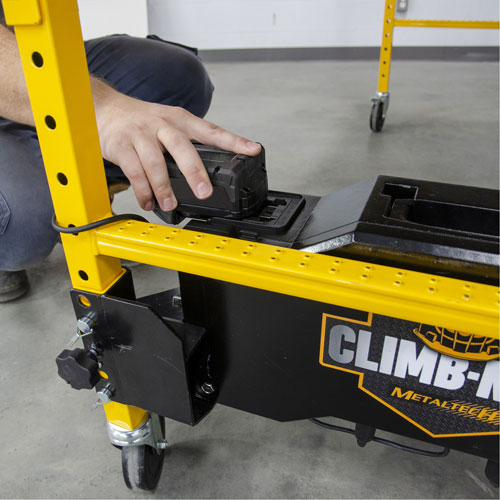 Motorized System for Climb-N-Go Scaffolding Par Equipment