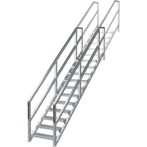 SmartStairs 11-16 Steps Modular Construction Stair System, 120" H Par Equipment