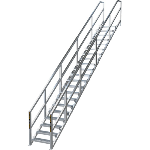 SmartStairs 17-21 Steps Modular Construction Stair System, 157-1/2" H Par Equipment