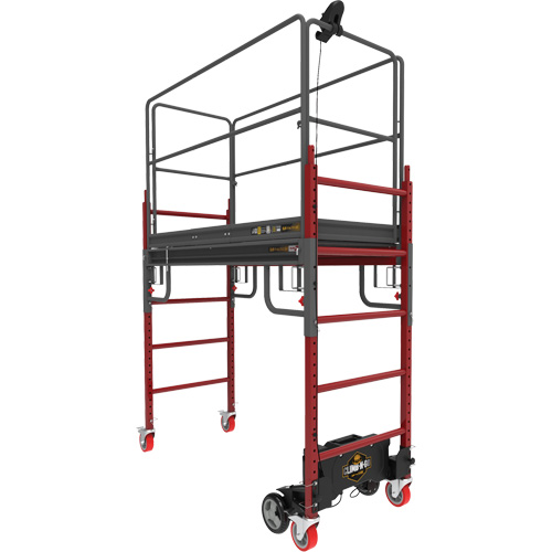 Complete Motorized Buildman 6' Baker Scaffold Kit, 31" D x 118-3/4" H Par Equipment
