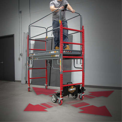 Complete Motorized Buildman 6' Baker Scaffold Kit, 31" D x 118-3/4" H Par Equipment