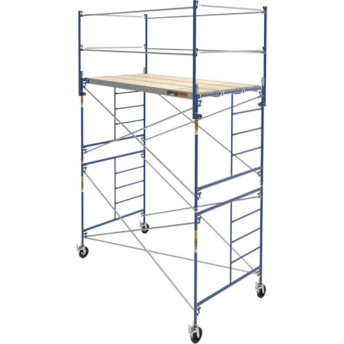 Complete Scaffold Tower with Casters, 66-2/10" D x 177-1/2" H Par Equipment