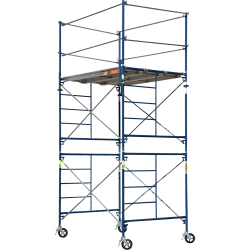 Tour d'&eacute;chafaudage compl&egrave;te avec roulettes, 69-1/2" p x 178" h Par Equipment