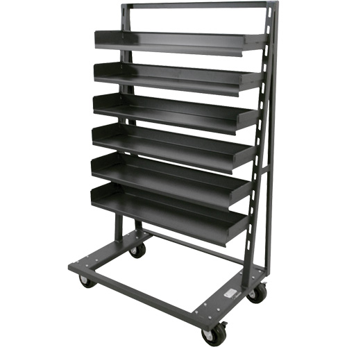 Single-Sided Heavy Duty A-Frame Cart with 6 Trays, 38" x 25" x 63", 2500 lbs. Capacity Par Equipment