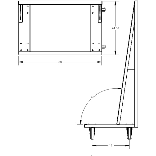 Single-Sided Heavy Duty A-Frame Cart with 6 Trays, 38" x 25" x 63", 2500 lbs. Capacity Par Equipment