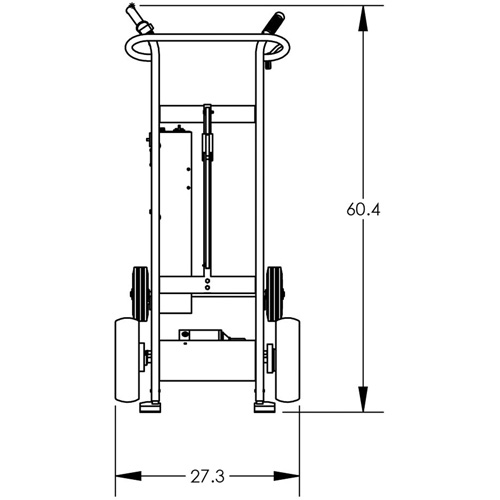 Diable pour baril motoris&eacute; avec roues pneumatiques Par Equipment