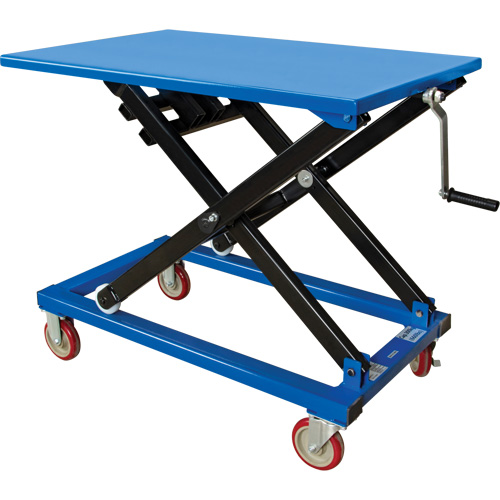 Manual Scissor Lift Table, 37-3/8" L x 23-5/8" W, Steel, 660 lbs. Capacity Par Equipment