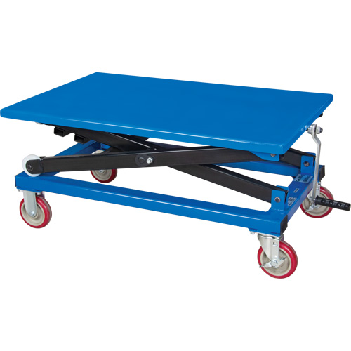 Manual Scissor Lift Table, 37-3/8" L x 23-5/8" W, Steel, 660 lbs. Capacity Par Equipment