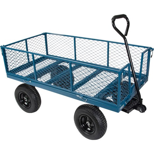 Wagon avec c&ocirc;t&eacute;s rabattables, 24" la x 48" la x Capacit&eacute; 800 lb Par Equipment