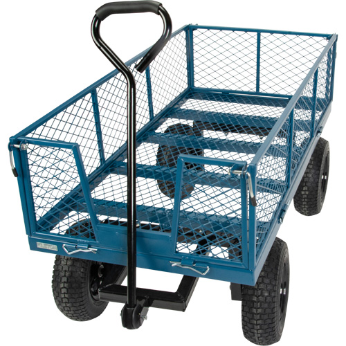Wagon avec c&ocirc;t&eacute;s rabattables, 24" la x 48" la x Capacit&eacute; 800 lb Par Equipment