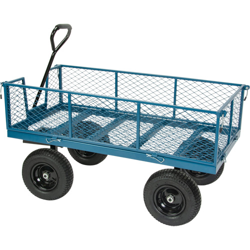 Wagon avec c&ocirc;t&eacute;s rabattables, 24" la x 48" la x Capacit&eacute; 800 lb Par Equipment