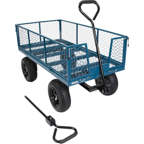 Wagon avec c&ocirc;t&eacute;s rabattables, 24" la x 48" la x Capacit&eacute; 800 lb Par Equipment