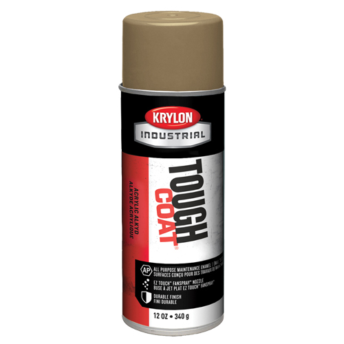 Tough Coat&reg; Acrylic Alkyd Enamel, Gold, Gloss, 12 oz., Aerosol Can Par Equipment