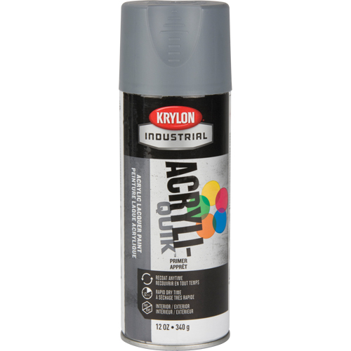 Industrial Acryli-Quik Lacquer, Grey, Very Flat, 12 oz., Aerosol Can Par Equipment