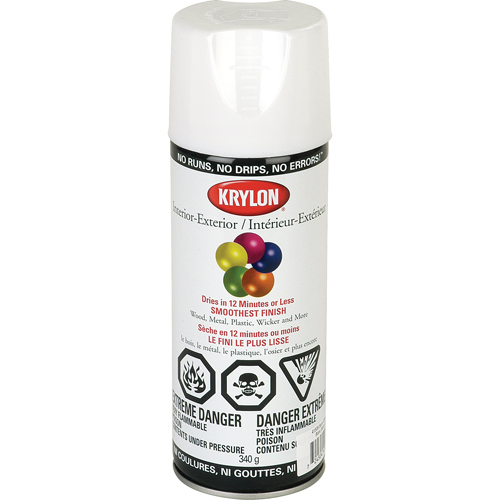 Industrial Acryli-Quik Lacquer, White, Semi-Gloss, 12 oz., Aerosol Can Par Equipment