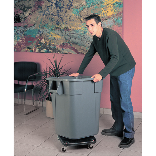 Socles roulants  Brute, carr&eacute;s, Poly&eacute;thyl&egrave;ne, Noir Par Equipment